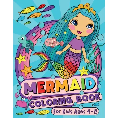 Mermaid Coloring Book for Kids Ages 4-8