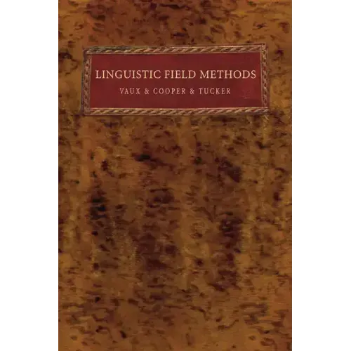 Linguistic Field Methods