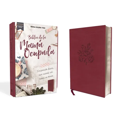 Rvr60, Biblia de la Mamá Ocupada, Leathersoft, Magenta, Palabras de Jesús En Rojo, Comfort Print: Inspiración Diaria Aun Cuando Solo Tienes Un Minuto