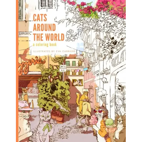 Cats Around the World: A Coloring Book