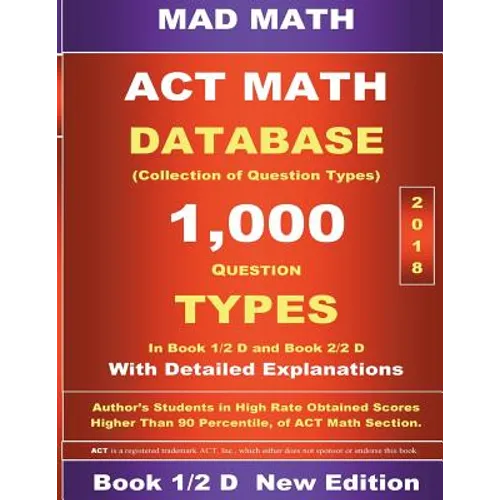 2018 ACT Math Database 1-2 D