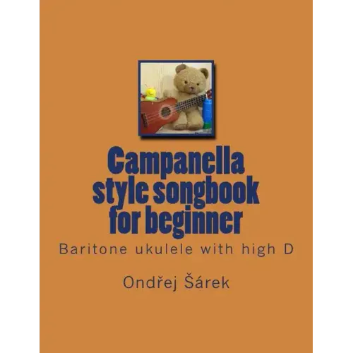Campanella style songbook for beginner: Baritone ukulele with high D
