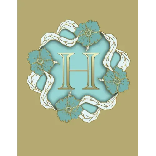H: 100 Pages 8.5" X 11" Monogram Notebook College Ruled Line Paper