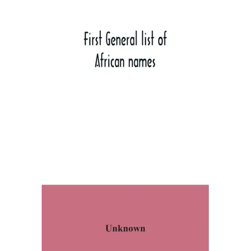 First general list of African names