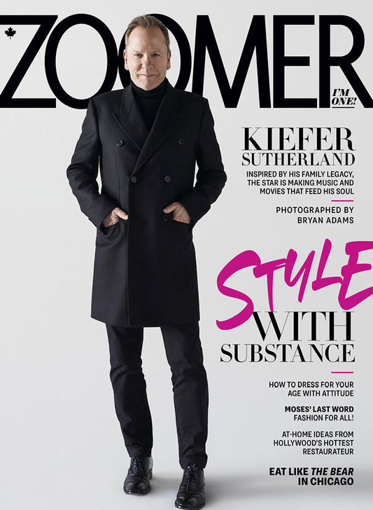 Zoomer Magazine - The Style Issue: Learn How To Dress Your Age With Attitude, Kiefer Sutherland Talks His Father’s Legacy, A Food Tour Of Chicago, Janet Zuccarini's Hosting Tips, Guide To Grey & More!