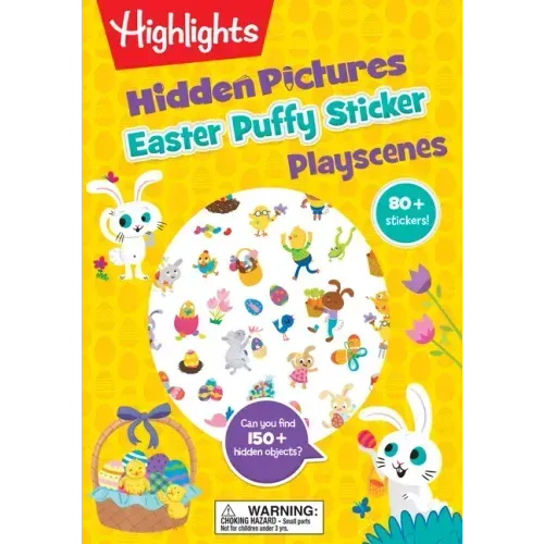 Easter Hidden Pictures Puffy Sticker Playscenes: Pictures Easter Activity Book with Over 50 Kids Stickers, Perfect Easter Present for Kids 3-6