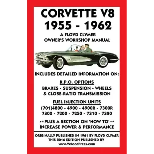 Corvette V8 1955-1962 Owner's Workshop Manual