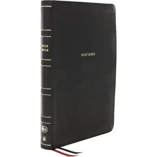 Nkjv, Thinline Reference Bible, Large Print, Leathersoft, Black, Thumb Indexed, Red Letter Edition, Comfort Print: Holy Bible, New King James Version