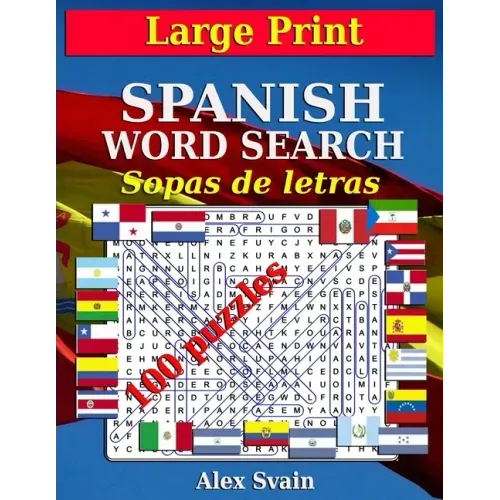 Spanish Word Search: Large Print Book for Adult Sopas de Letras en Español