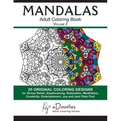 Mandalas: Adult Coloring Book, Volume 2