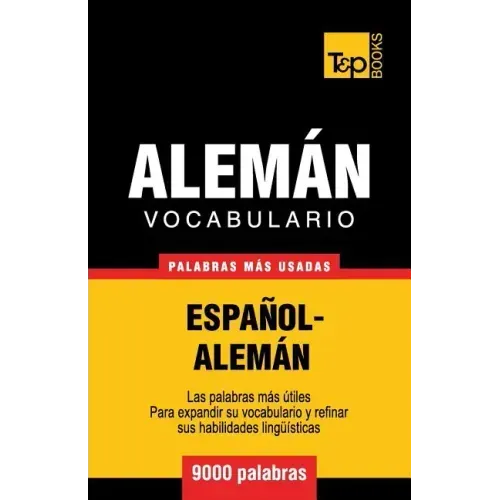 Vocabulario español-alemán - 9000 palabras más usadas