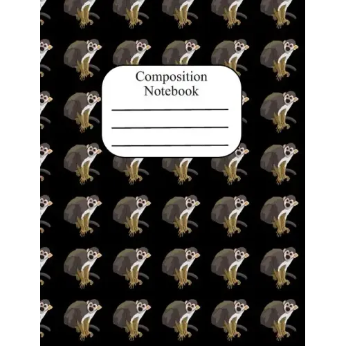 Composition Notebook: Squirrel Monkey Polka Dot Wide Ruled Composition Book - 120 Pages - 60 Sheets