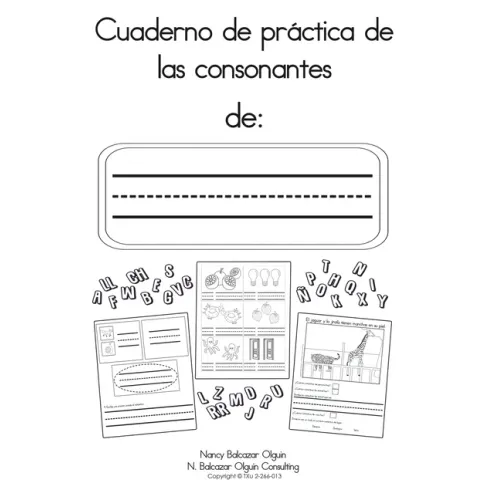 Cuaderno de práctica de las consonantes