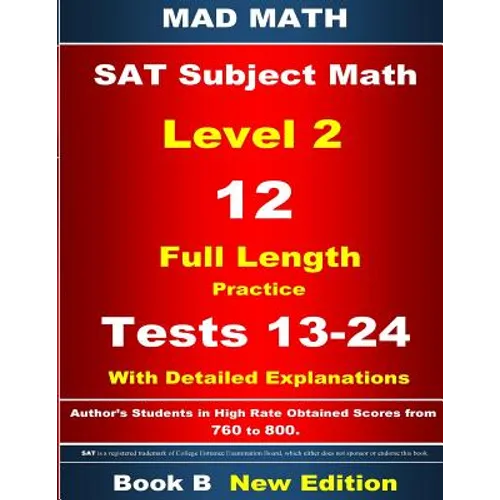 2018 SAT Subject Level 2 Book B Tests 13-24