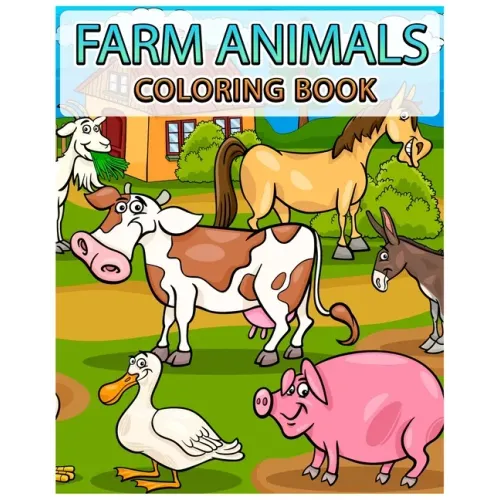 Farm Animals Coloring Book: Kids Coloring Book - Animals Coloring Book