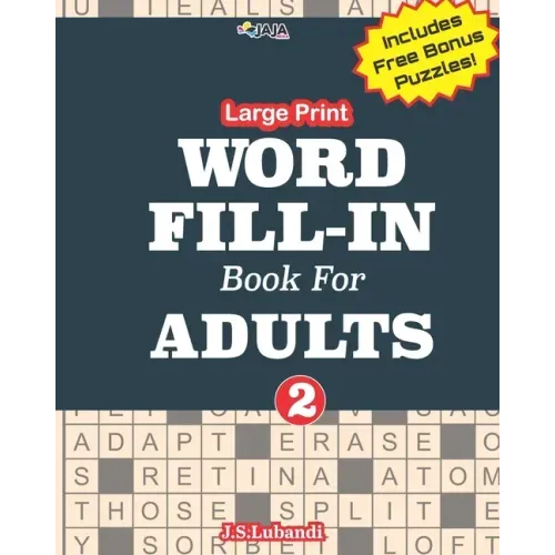 Large Print WORD FILL-IN Book For ADULTS; Vol.2