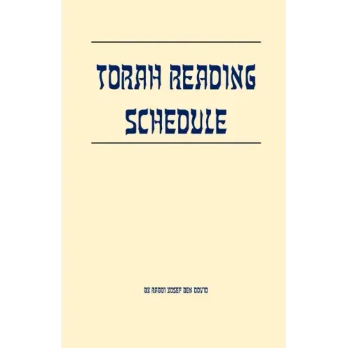 Torah Reading Schedule