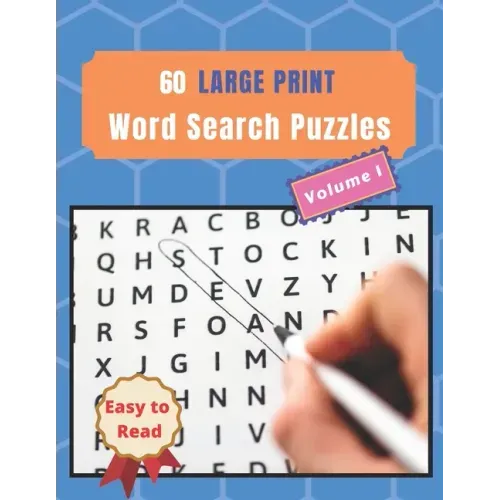 60 Large Print Word Search Puzzles: Easy to read and great brain training