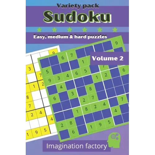 Sudoku variety pack. Easy, medium & hard: 100 puzzles. 6x9 travel size. Easy to carry