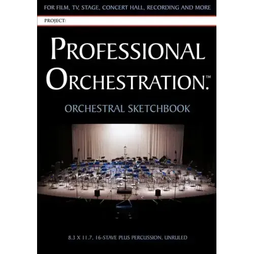 Professional Orchestration 16-Stave Unruled Orchestral Sketchbook