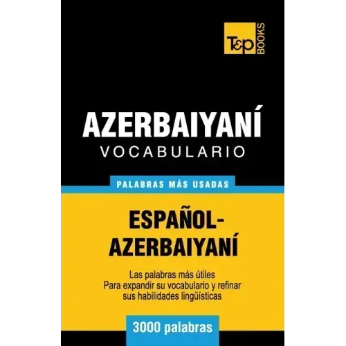 Vocabulario español-azerbaiyaní - 3000 palabras más usadas