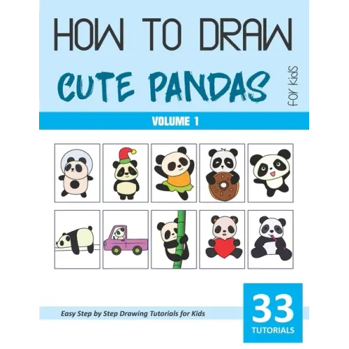 How to Draw Cute Pandas for Kids - Volume 1