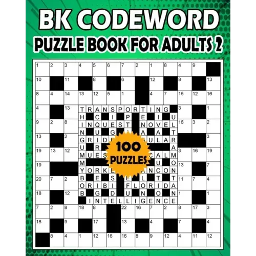 BK Codeword puzzle book for adults 2: Large print codebreaker puzzle book for adults & seniors - 100 Puzzle from (BK Bouchama)