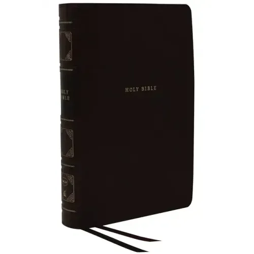 Nkjv, Reference Bible, Classic Verse-By-Verse, Center-Column, Leathersoft, Black, Indexed, Red Letter Edition, Comfort Print