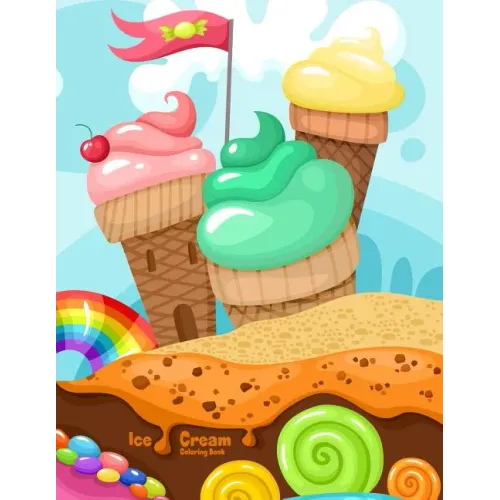 Ice Cream Coloring Book 1