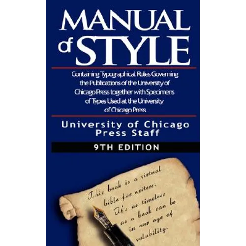 The Chicago Manual of Style by University