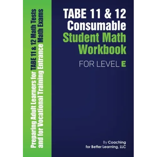 TABE 11 and 12 Consumable Student Math Workbook for Level E