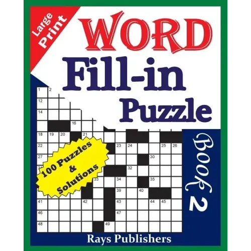Large Print Word Fill-in Puzzle book 2