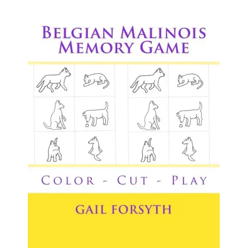 Belgian Malinois Memory Game: Color - Cut - Play