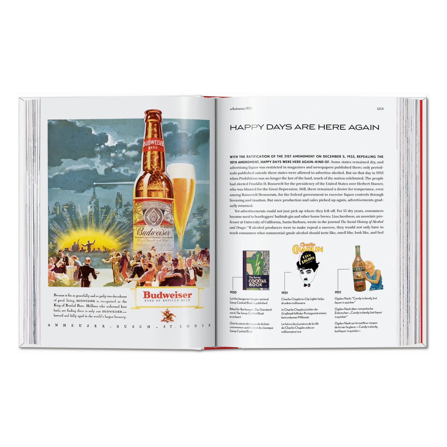 20th Century Alcohol & Tobacco Ads. 45th Ed. (German, French, English) Book