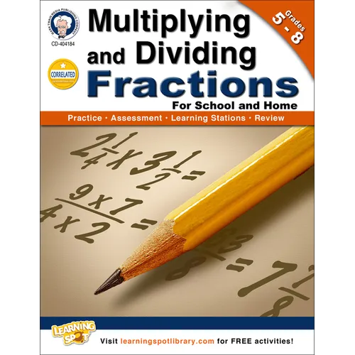 Multiplying and Dividing Fractions, Grades 5-8