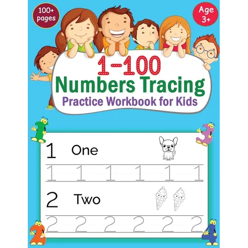 1-100 Numbers Tracing Practice Workbook for Kids