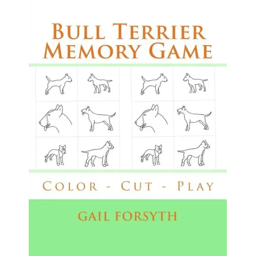 Bull Terrier Memory Game: Color - Cut - Play