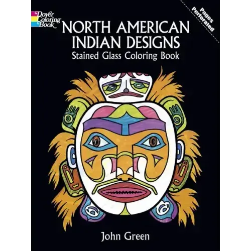 North American Indian Designs Stained Glass Coloring Book