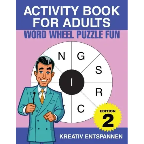 Activity Book for Adults - Word Wheel Puzzle Fun Edition 2