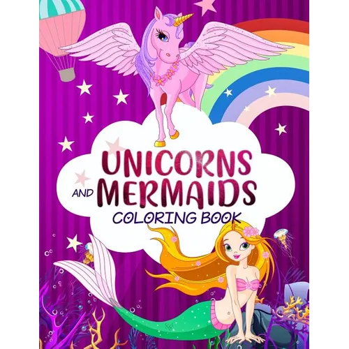 Mermaid Unicorn Colouring