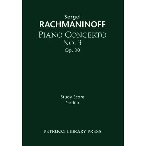Piano Concerto No.3, Op.30: Study score