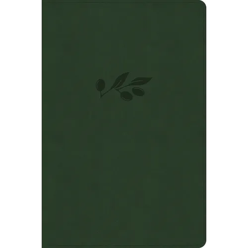 CSB Giant Print Single-Column Bible, Olive Leathertouch