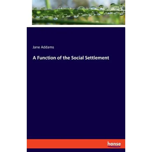 A Function of the Social Settlement