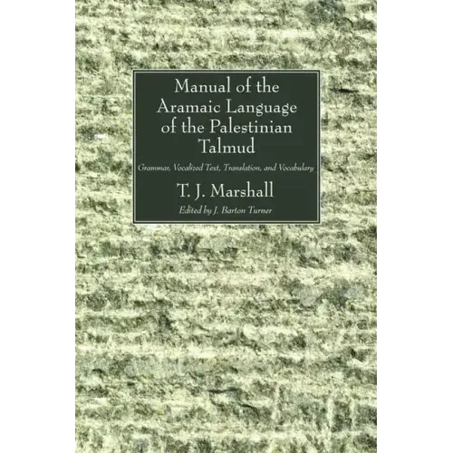 Manual of the Aramaic Language of the Palestinian Talmud