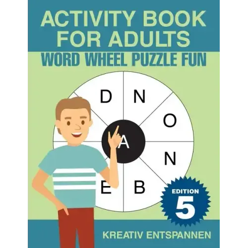Activity Book for Adults - Word Wheel Puzzle Fun Edition 5