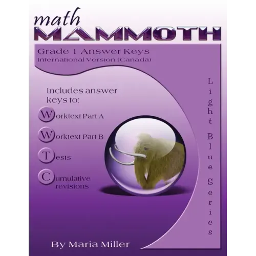 Math Mammoth Grade 1 Answer Keys (Canadian Version)