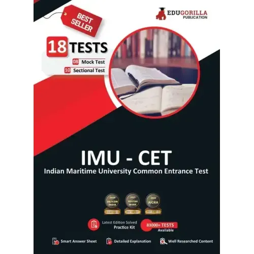 Imu CET 2023: Indian Maritime University Common Entrance Test - 8 Mock Tests and 10 Sectional Tests (2000 Solved Questions) with Fre