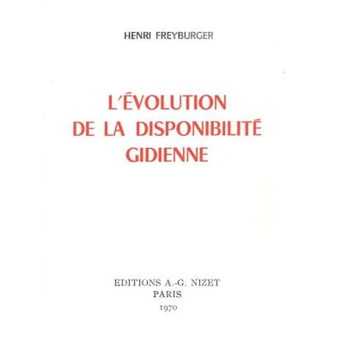 L' Evolution de la Disponibilite Gidienne