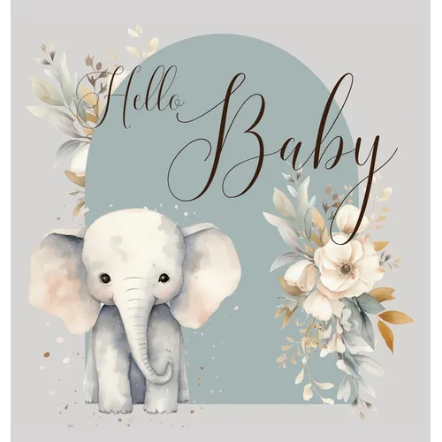 Hello Baby, Baby Shower Guest Book (hardback)