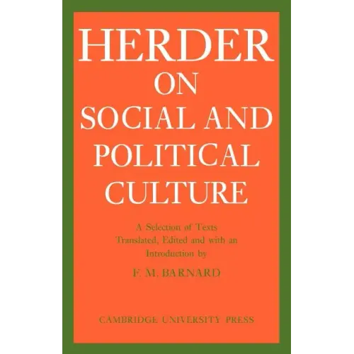 J. G. Herder on Social and Political Culture
